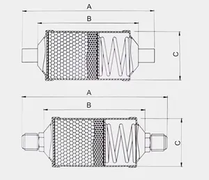 EK-083 EK-083S 3/8 "สกรูเชื่อมกรองราคาสารทําความเย็นของเหลวกรองสายเครื่องเป่า