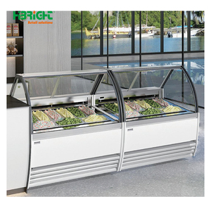 Exhiba atractivamente el congelador de pie para helados disponible espacio cafés refrigerador de exhibición de Gelato - Product Image 2