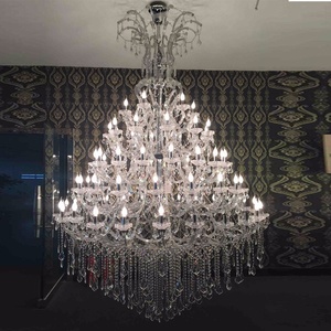 Plafonnier led en cristal au design moderne, produit de luxe, couleur jaune or K9, idéal pour un grand hôtel - Product Image 4