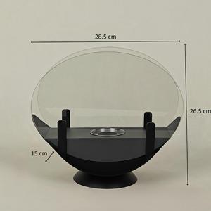 Chimenea de Alcohol de escritorio tridimensional de acero inoxidable semicircular moderna para dormitorio, sala de estar, <span class=keywords><strong>Bar</strong></span>, ambiente - Product Image 3