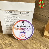 Tarjeta NFC Impermeable de 10 cm, Etiqueta NFC Epoxi, Placa NFC de 13.56Mhz para Menú de Instagram