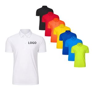 T-shirt polo noir unisexe de haute qualité pour femmes, avec logo personnalisé, séchage rapide, vêtements de travail, pour le golf - Product Image 2