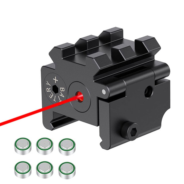 LAMBUL Tactical Red/Green Dot Laser Sight Adjustable Hunting Laser Pointer Accessories 20mm 1913 Mount Aluminium Alloy