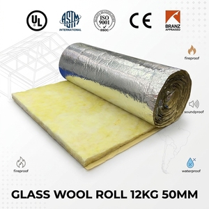 Couverture en <span class=keywords><strong>laine</strong></span> de verre de 25 mm d'épaisseur, design moderne ASTM, matériau de construction de l'usine chinoise, <span class=keywords><strong>laine</strong></span> de verre en aluminium ISO A1 - Product Image 2