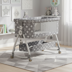 Multi-functional Metal Baby <strong>Crib</strong> Bed Foldable Lightweight Portable Newborn Baby Bed Mosquito Net Bedroom - Product Image 5