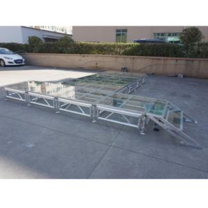 Plataforma de escenario con acabado de plexiglás de aluminio de 4x4 pies, escenario moderno - Product Image 1