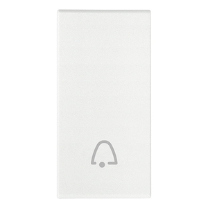 Botón de timbre blanco con símbolo de campana 2,2 pulgadas de largo 4,42 pulgadas de ancho 0,67 pulgadas de altura - Product Image 1