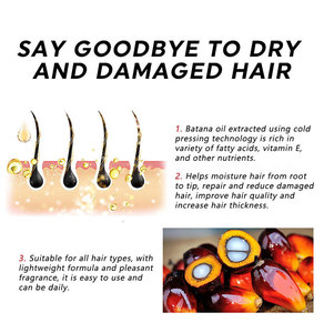 Fourniture d'usine Huile de Batana Kit de revitalisant nourrissant biologique Repousse Anti-chute de cheveux Shampooing pour cheveux noirs pour la croissance des cheveux - Product Image 5