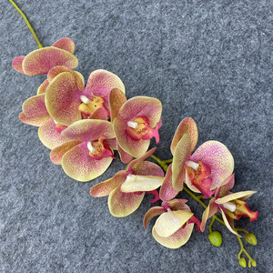 Orchidées Phalaenopsis artificielles 3D à 9 têtes, 30cm-100cm, décoration intérieure, décoration d'allée de mariage - Product Image 1