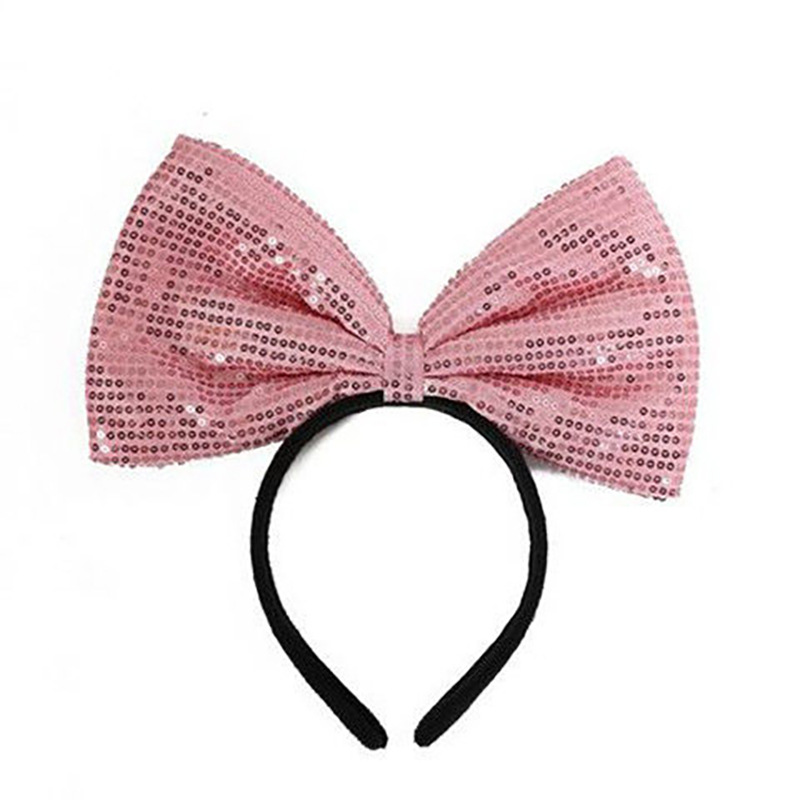 Large pink sequin bow