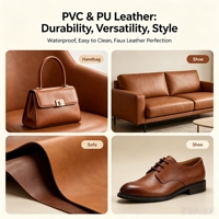 Bahan Kulit Imitasi PVC Premium Tahan Air Awet Bermotif Timbul untuk Furnitur, Tas, Mobil, Sepatu, Tersedia Berbagai Pilihan Warna, Tersedia Sekarang