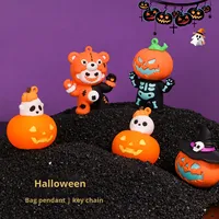 Porte-clés créatif populaire transfrontalier, écologique, durable, en forme de citrouille d'Halloween, petit