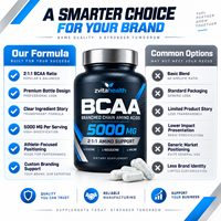 Poudre de BCAA à Marque Blanche avec Électrolytes, 30 Doses, BCAA 2:1:1 + Hydratation et Récupération Intra-Entraînement, Sans Sucre |   GMP
