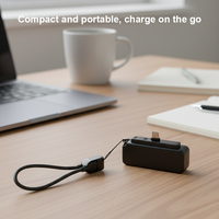 Batterie externe personnalisée avec logo, prix de gros, 2600 mAh, 10 W, entrée/sortie Type-C, affichage LED, prise universelle, chargeur d'urgence, écouteurs