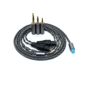 Headphone <b>Replacement</b> Cable 1.2m Nylon Audio Cable With Interchangeable <b>Plugs</b> For Sennheiser HD580 HD650 HD660 HD600S - Product Image 1