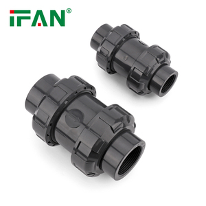 Vanne en plastique de chlorure de polyvinyle de prix usine IFAN <span class=keywords><strong>clapet</strong></span> <span class=keywords><strong>anti</strong></span>-<span class=keywords><strong>retour</strong></span> en <span class=keywords><strong>PVC</strong></span> égal PN10 PN16 vanne Union en <span class=keywords><strong>PVC</strong></span> - Product Image 3