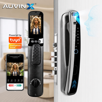 Cerraduras Inteligentes Auvinx OEM ODM, Cerradura Digital con Reconocimiento Facial, Huella Dactilar, Contraseña, NFC, Tuya WIFI y Cámara
