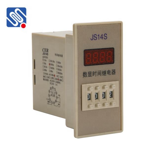 Meishuo JS14S Digital Time Relay AC 24V 36V Miniature Size with High Power Contact Load Sealed Protect Feature
