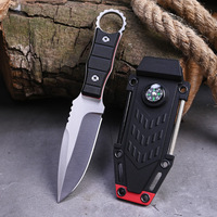 Couteau de chasse et de camping à lame fixe en acier inoxydable personnalisé Hongrui avec manche en G10