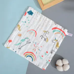 Baby Cloth 6 Layer 25*25cm Natural Muslin Cotton Baby Soft Newborn Baby Face Towel