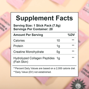 Private Label <strong>Creatine</strong>&amp;Collagen Powder Stick Pack OEM Customized Sports Nutrition <strong>Creatine</strong> protein powder 20 Pack - Product Image 4