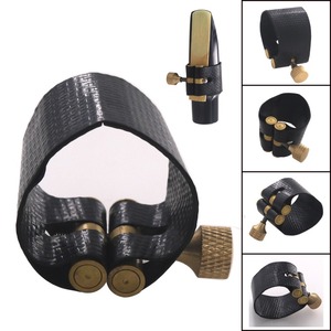 Clip de fixation pour <span class=keywords><strong>saxophone</strong></span> <span class=keywords><strong>alto</strong></span> en cuir PU à réglage par vis unique <span class=keywords><strong>Ligature</strong></span> compacte pour <span class=keywords><strong>saxophone</strong></span> ténor/<span class=keywords><strong>alto</strong></span>/<span class=keywords><strong>saxophone</strong></span> - Product Image 2