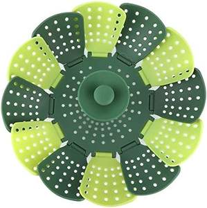 Panier vapeur pliable multifonctionnel en silicone pour légumes, personnalisable avec logo, pour cuisine domestique, en plastique portable - Product Image 4