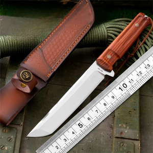 Cuchillo de Supervivencia ER Multifuncional de Acero Inoxidable, Pequeño y Recto, para Campismo al Aire Libre, con Mango de Madera Personalizable - Product Image 4