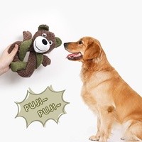 Jouets en peluche couineurs pour chiens de taille moyenne et grande, jouets à mâcher durables pour mâcheurs agressifs, jouets d'auto-entretenissement pour le nettoyage des dents