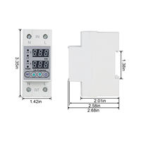 Regulador Automático Monofásico de 40A/63A 220V CA, Estabilizador de Reinicio Automático SVC con Pantalla Digital y Protección Contra Sobretensión de 15kVA