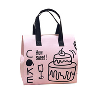 Sac d'emballage isotherme portable en non-tissé avec feuille d'aluminium scellée pour la livraison de lait, desserts, boutiques et restaurants