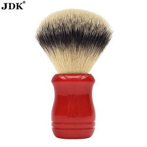 Pinceau à raser en nylon synthétique avec logo personnalisé JDK, manche en plastique, nœud de 24 mm, loft de 50 mm, blaireau disponible, fabriqué en Guangdong - Product Image 2