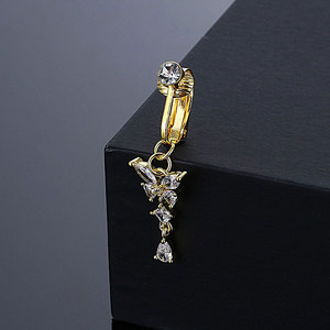 Poinçon gratuit Skinyslim Lymphacare aimant thérapie nombril bijoux cristal papillon ventre anneau nombril bouton barre balancent nombril anneau - Product Image 5