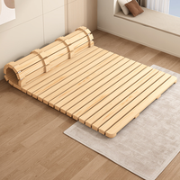 Lit moderne et confortable en bois massif, lit surélevé en tatami épais, résistant à l'humidité, respirant, structure en rangée pour maison locative, lit pliant