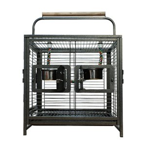 25.59 İnç Ferforje Kuş Taşıma Kafesi, Taşınabilir ve Hafif, Papağanlar, Conures ve Muhabbet Kuşları için Kolay Kurulum - Product Image 1