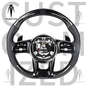 Volant pour Mercedes-Benz B/E/GLA/CLA/GLC/<span class=keywords><strong>GLS</strong></span>/GLE/Classe C/C63/E63/S63/G63/G65/GT63, modèle ancien, mise à niveau sportive, LED, PU - Product Image 1