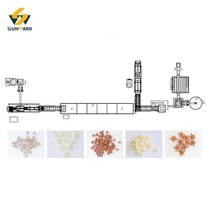 Ligne de production multifonctionnelle pour céréales soufflées sans gluten, chips et granulés, avec mélangeur, extrudeuse, coupeuse et sécheuse - Product Image 1