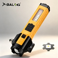 Linterna LED COB Recargable Súper Brillante con Lente Fresnel de Enfoque Ajustable, Cuerpo de ABS, Carga USB