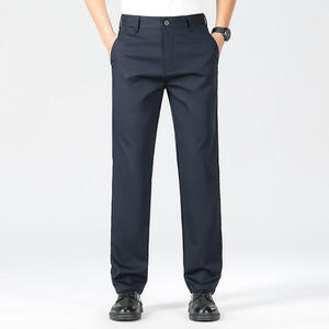 <span class=keywords><strong>Pantaloni</strong></span> Chino da Golf Casual da Uomo in Cotone Canvas Leggero, Vita Media, Vestibilità Regolare, Elastico in Vita, Stile Vintage - Offerta Speciale - Product Image 5