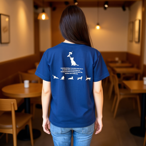 T-shirt da uomo e da donna a maniche corte con motivo gatto Murasaki, design promozionale - Product Image 3