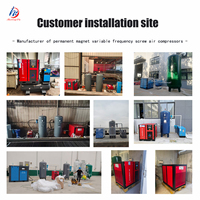 Compresseur d'air à vis à vitesse variable 7,5 kW, variateur de fréquence, 8 bars, 50 CFM, certifié CE, garantie d'un an, électrique, pour le traitement mécanique