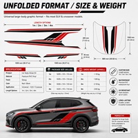 Kit de graphismes pour flotte de fourgons commerciaux, autocollants en vinyle PVC pour carrosserie, grands autocollants personnalisés pour véhicules professionnels