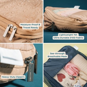Paquete de 10 Cubos de Compresión para Empacar, Ligeros, Impermeables, de Poliéster, Apilables, <span class=keywords><strong>Cajas</strong></span> de Almacenamiento para <span class=keywords><strong>Viajes</strong></span>, Aptas para Transportar - Product Image 3
