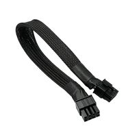 Câble d'extension d'alimentation GPU PCIE 8 broches 16AWG en cuivre étamé avec gaine tressée pour alimentation modulaire de bureau et carte graphique