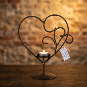 Sonnet Decor Iron Heart Shape <b>Tea</b> Light Holder Wall Mount Decorative Candle <b>Stand</b> Handmade Home Christmas Use Heat Resistant - Product Image 3