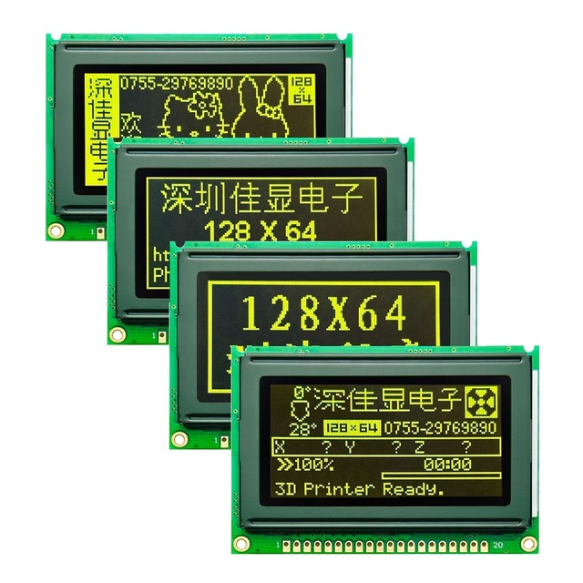 Factory Wholesale Price 12864-06C Lcd Display Module COB Display Module 5.0V Monochrome Graphical 128x64 Lcd Modules AIP31107