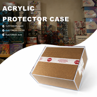 Boîte de présentation en acrylique transparente avec couvercle magnétique, protection UV à 99 %, pour boîte Elite Trainer en carton, 10 par carton, boîte de rangement protectrice