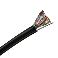 Câble Ethernet extérieur Cat5E FTP blindé 4 paires 24AWG en cuivre pur à conducteurs solides avec gaine en PVC