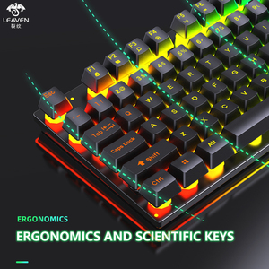 LEAVEN-teclado y ratón retroiluminado D320, juego luminoso de personaje, teclado y ratón con cable <span class=keywords><strong>USB</strong></span>, novedad - Product Image 4