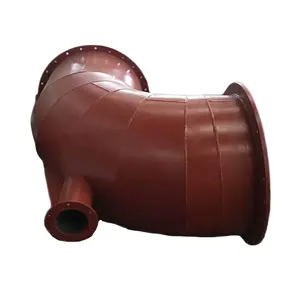 90 degree Ceramic lined Elbow with steel pipe for wear resistant